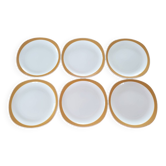 Lot de 6 assiettes porcelaine Sarreguemines