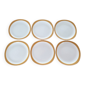 Set of 6 Sarreguemines porcelain plates