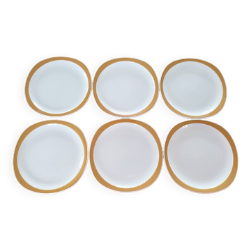 Set of 6 porcelain plates Sarreguemines