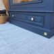 Black and raw wood dresser