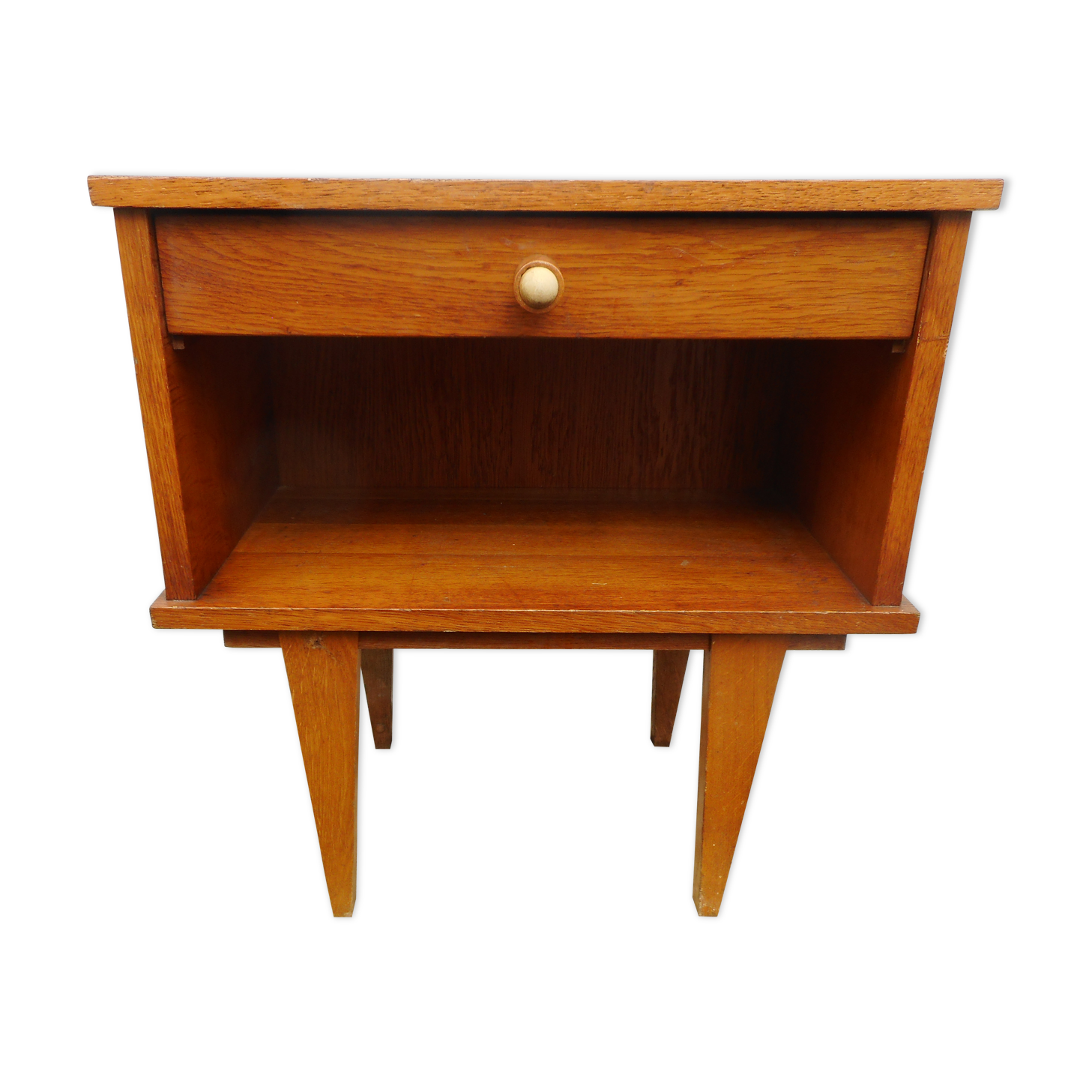 Light wood bedside table