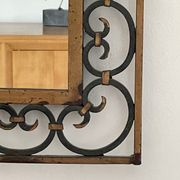 Art deco wrought iron mirror