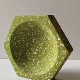 La rosca - hexagonal terrazzo tray - green