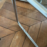 Nesting tables metal and smoked glass 70s