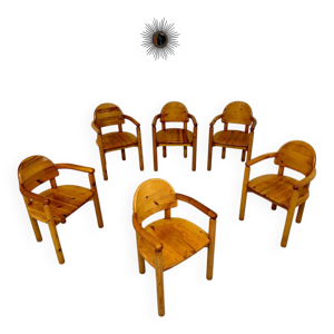 Lot de 6 chaises en pin - scandinave