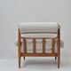 Scandinavian Lounge Armchair by Eric Merthen, 1960s – Reupholstered in Whit