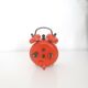 Old mechanical alarm clock JAZ CLIBIC - Orange lacquered metal - 1970