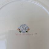 Round hollow dish with flower bouquet decoration Saint Amand Vieux Strasbourg