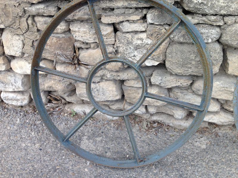 Pair of iron oxen eyes