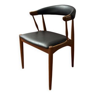 Vintage rosewood and leatherette chair by Johannes Andersen for Broderna