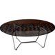 Vintage glass and chrome table