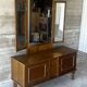 Coiffeuse vintage à miroir triptyque, années 1950