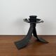 Vintage black wrought iron candle holder. 1960s/70s