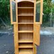 Scandinavian tall solid wood wardrobe with hanging space