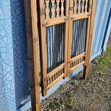 Old garden gate in solid teak