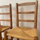 Set of 6 chairs in orne and straw