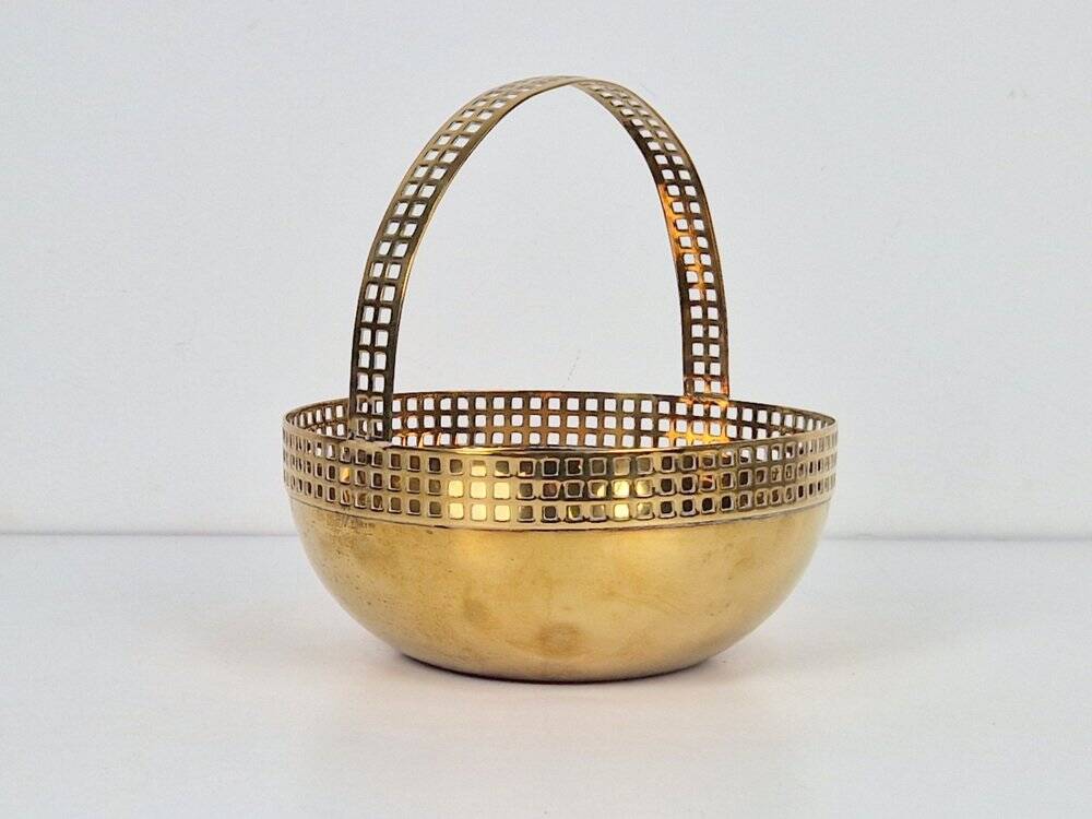 Art Deco Brass Bowl by Fischer Göppingen, 1920s