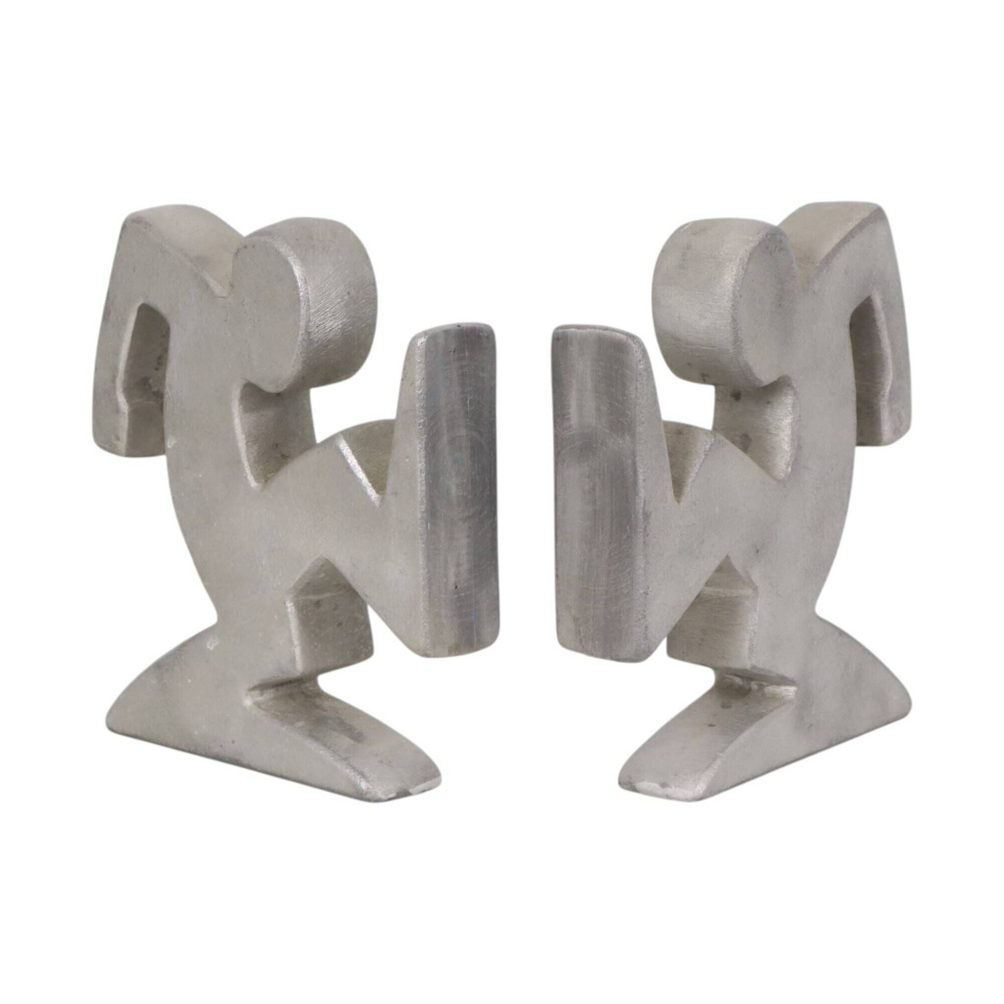 Designer Metal Bookends – La Linea (Osvaldo Cavandoli)