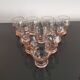 Lot de  10 verres rose vintage