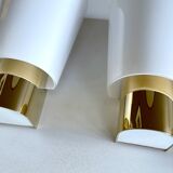 Pair of vintage Limburg wall lights, glass, 70s