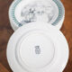 Service ceramic dessert plate St Amand x 11, cheese plate, talking plate theme sport