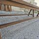 Pair of rustic solid oak farm benches 19th century - 2m90