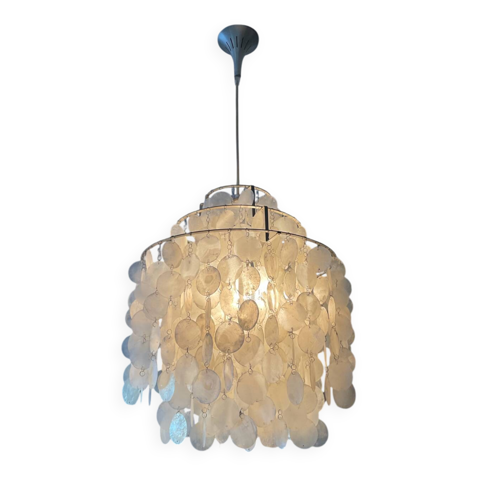 Lustre Verner Panton Fun 1DM suspension en nacre
