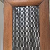 Wood and perforated metal coffee table