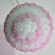 Elegant Murano ceiling light pink flower by Seguso for Venini, Italy
