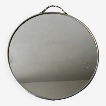 Miroir rond de barbier, années 50, rétro