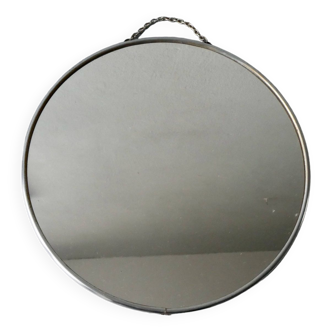 Miroir rond de barbier, années 50, rétro