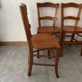 Pair of 3 wooden chairs