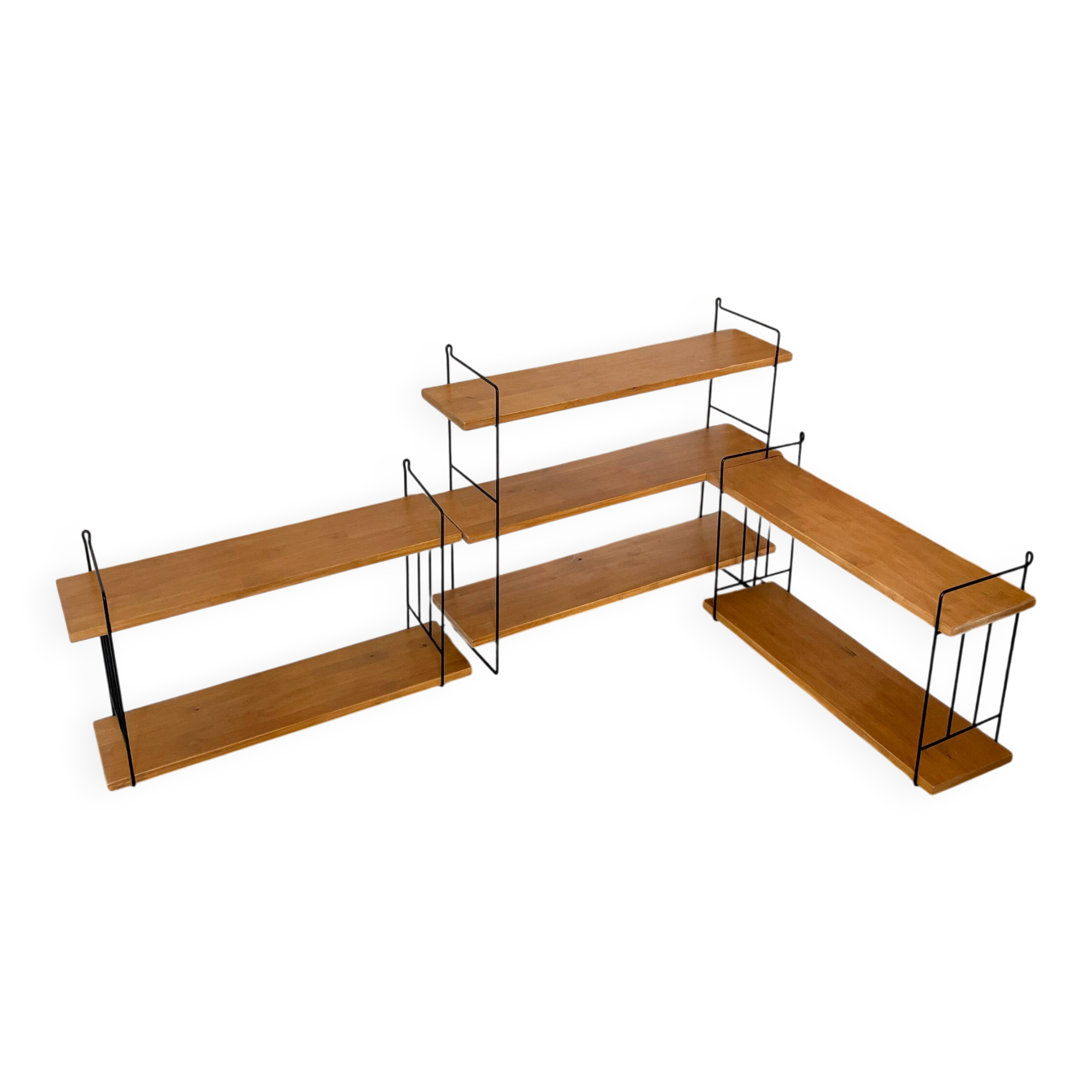 3 Wall Shelf Modules by WHB, Germany, 1960s - String Style