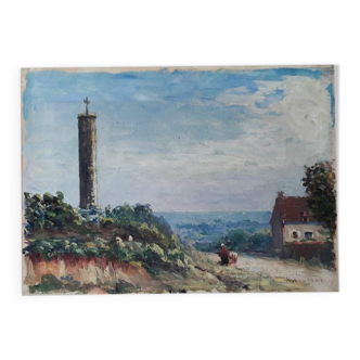 Peinture sur carton signée de Henri Coutant (1868-1935)