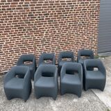 Lot de 8 fauteuils OM by Mobles 114