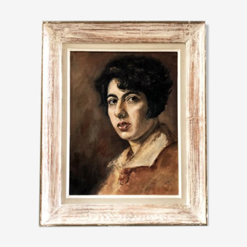 Old painting "Portrait of a woman 1935"