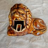 Pair of vintage lion ashtrays