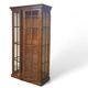 Faux bamboo cabinet by Jonathan Adler / glass layers / 1980s