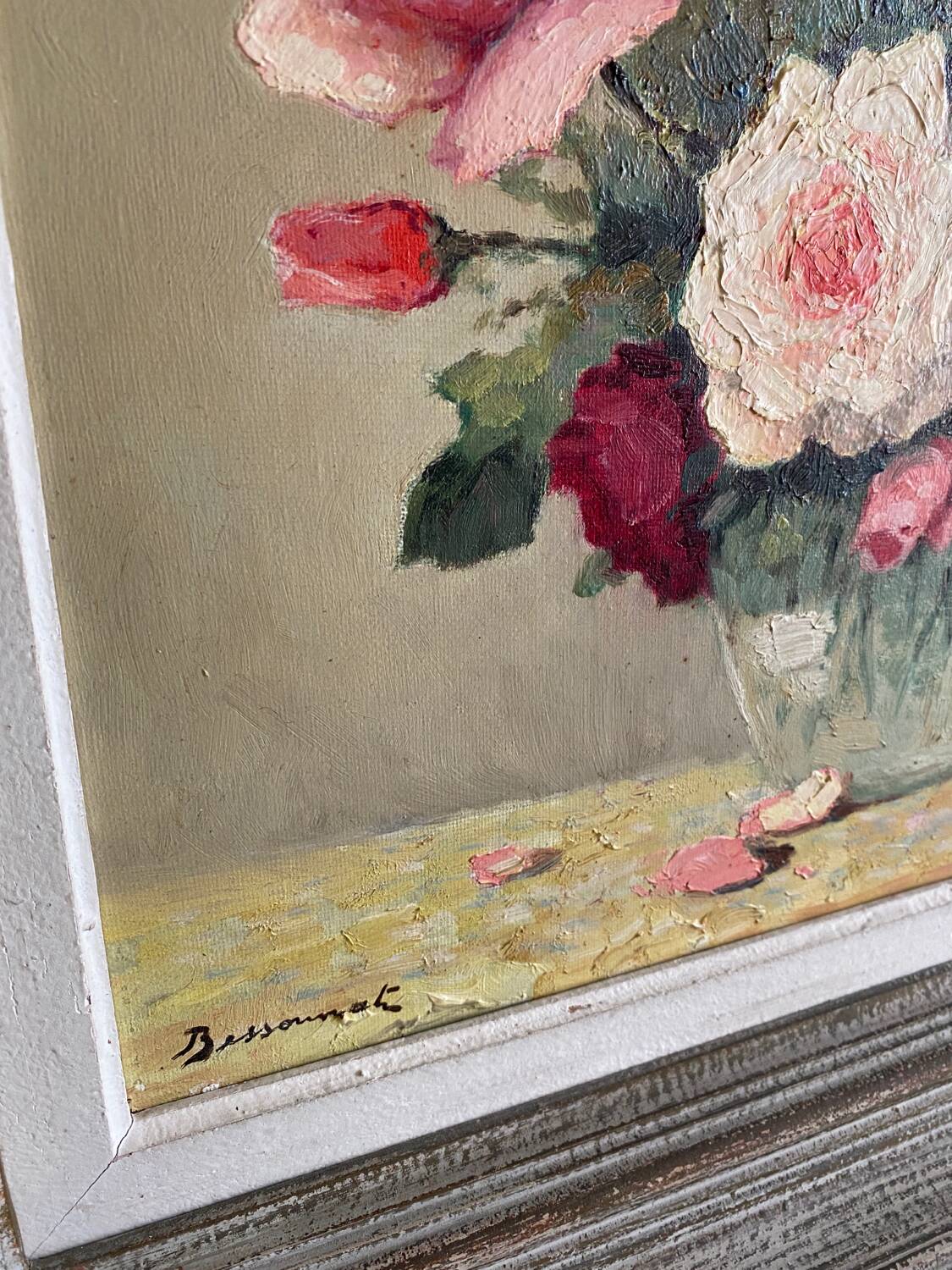 Painting bouquet of roses