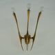Single Brass Wall Sconce by Oscar Torlasco for Lumi Milano, Italy 1950s