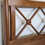 Double bed from Atelier Saint-Sabin in solid oak with lattices - 1950s