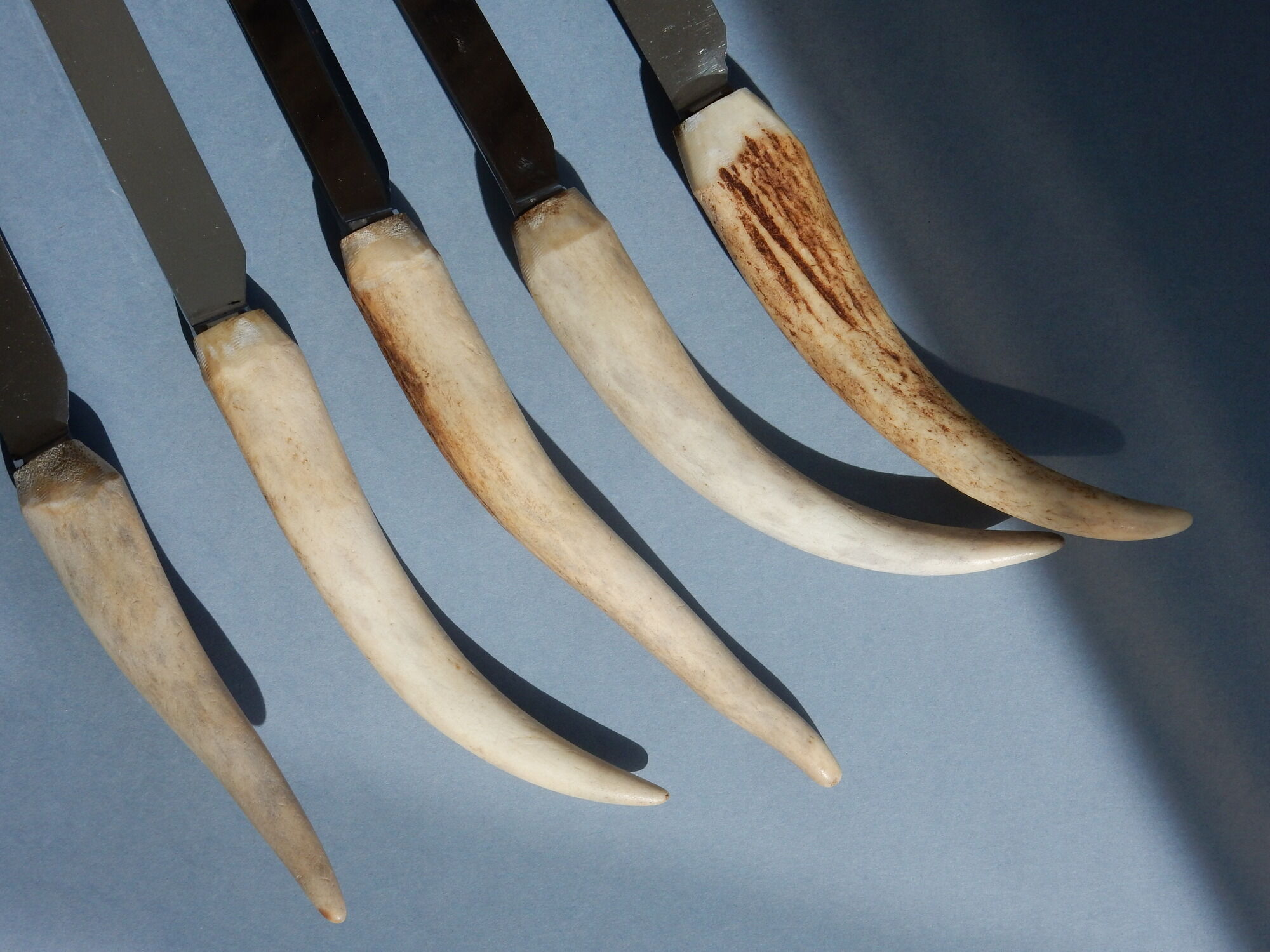 5 wooden deer knives, 60s in France