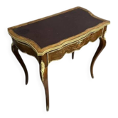Curved desk in Louis XV style with marquetry.