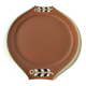 Large vintage two-tone brown and cream dish from the 50s and 60s