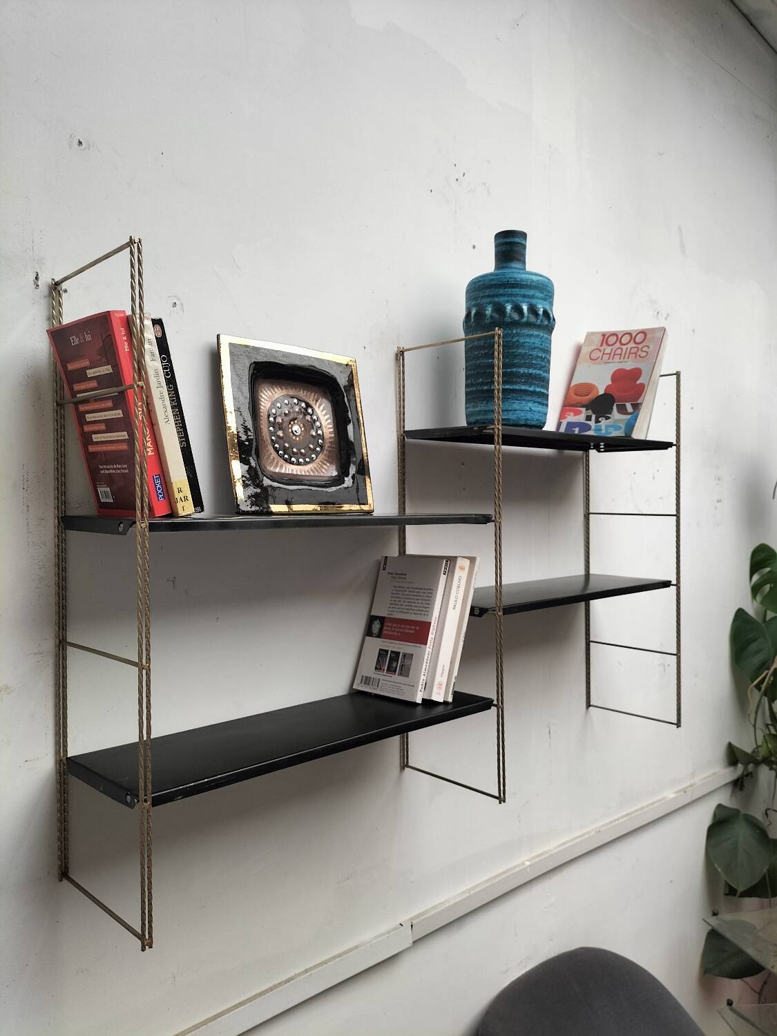 Metal wall shelf