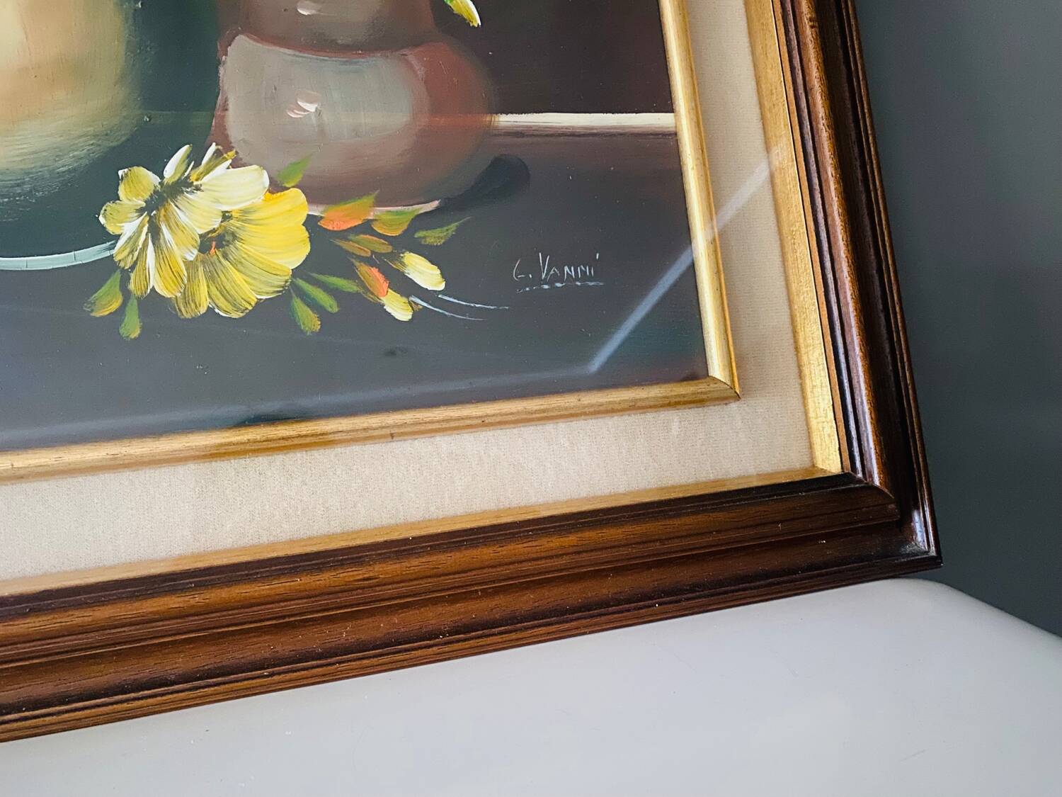 Still life painting signed Vanni