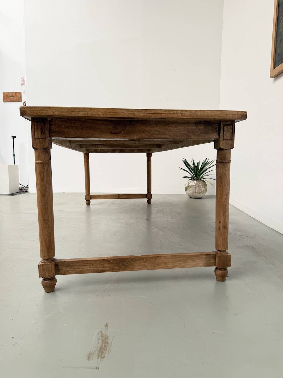 XL beech farmhouse table