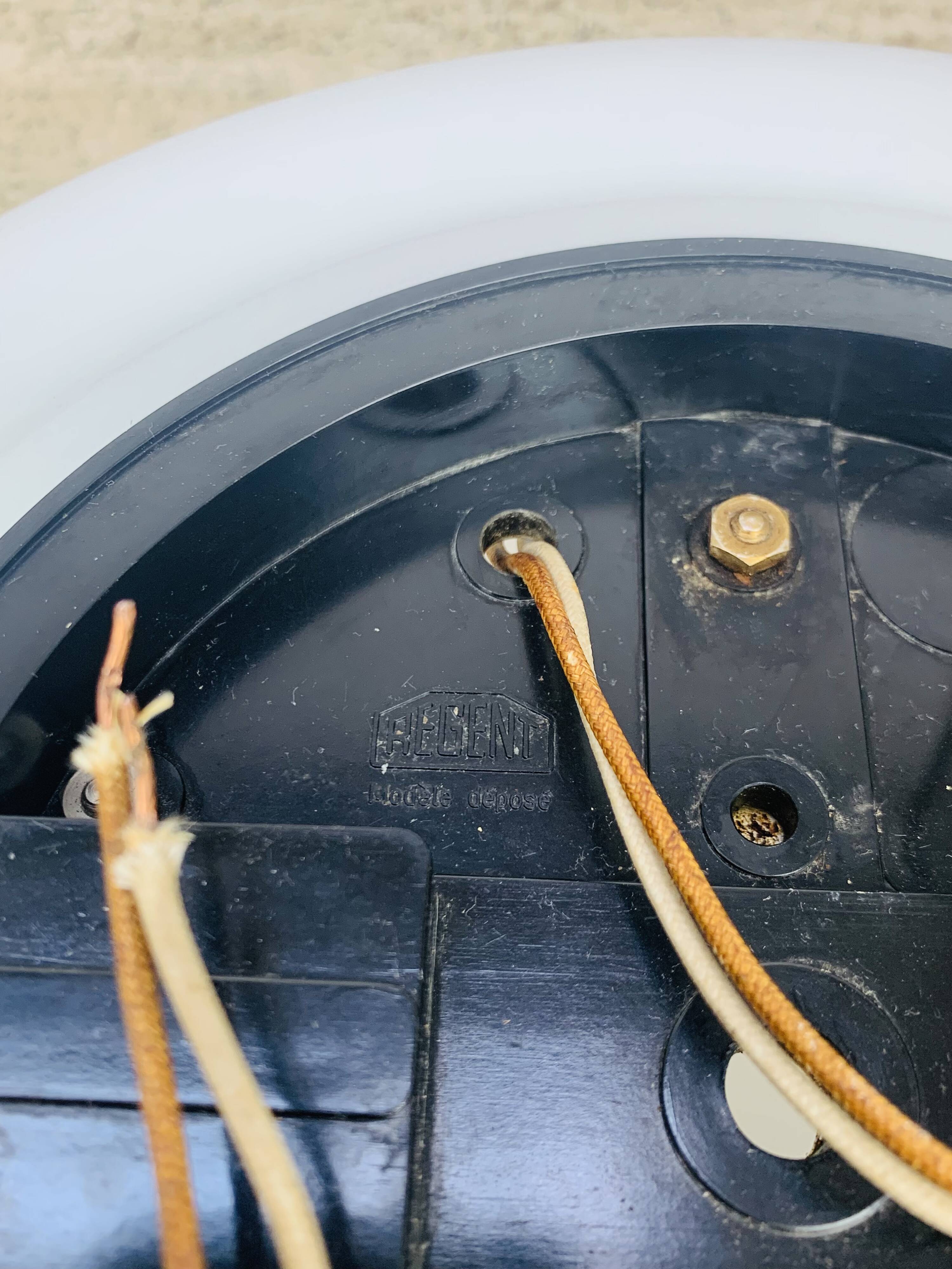 Regent vintage half-sphere opaline ball wall lamp