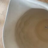 Pitcher, slurry carafe with fruit pattern, vintage glazed ceramic