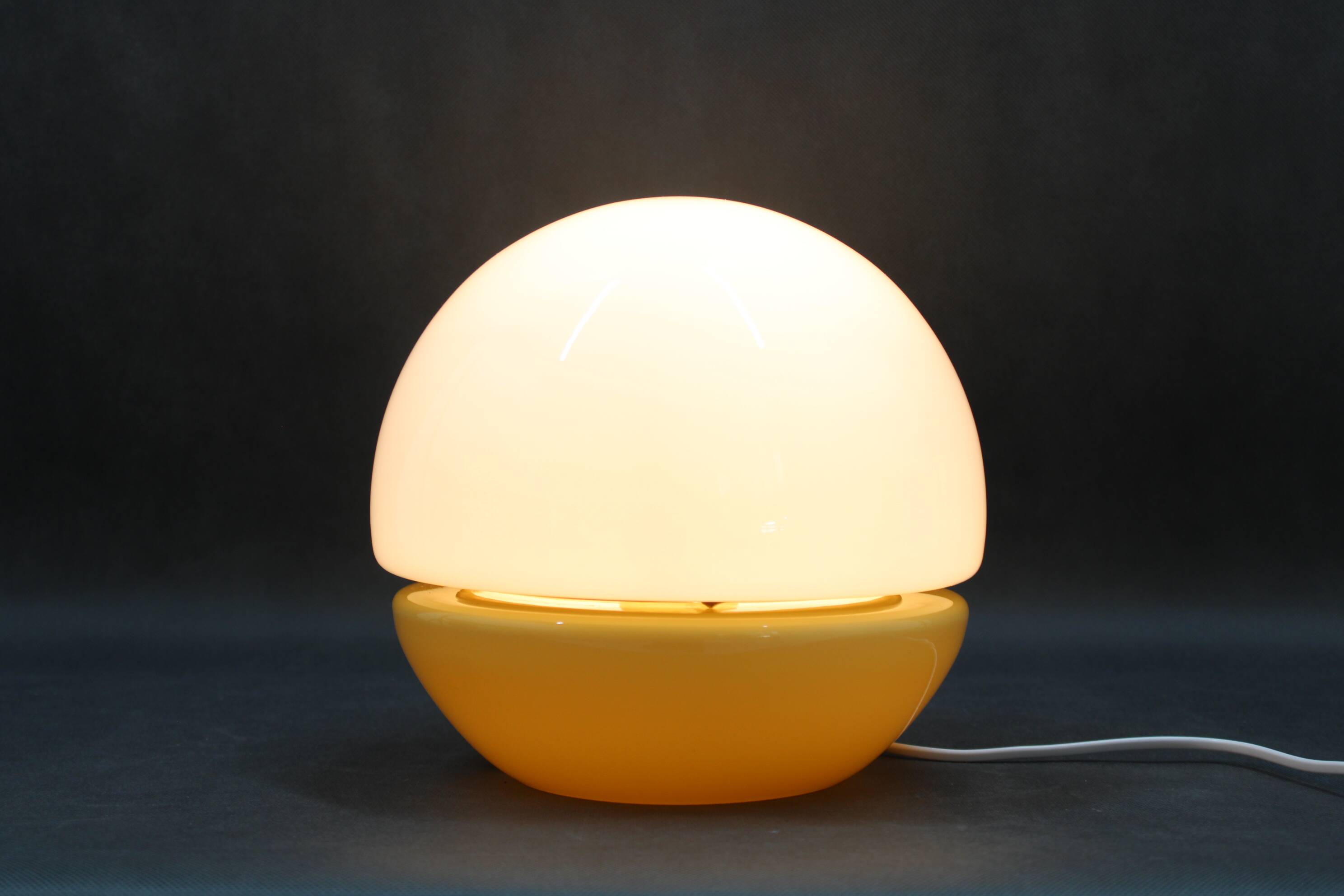 1970s Rare All Glass Table Lamp by Valaske Mezirici, Czechoslovakia